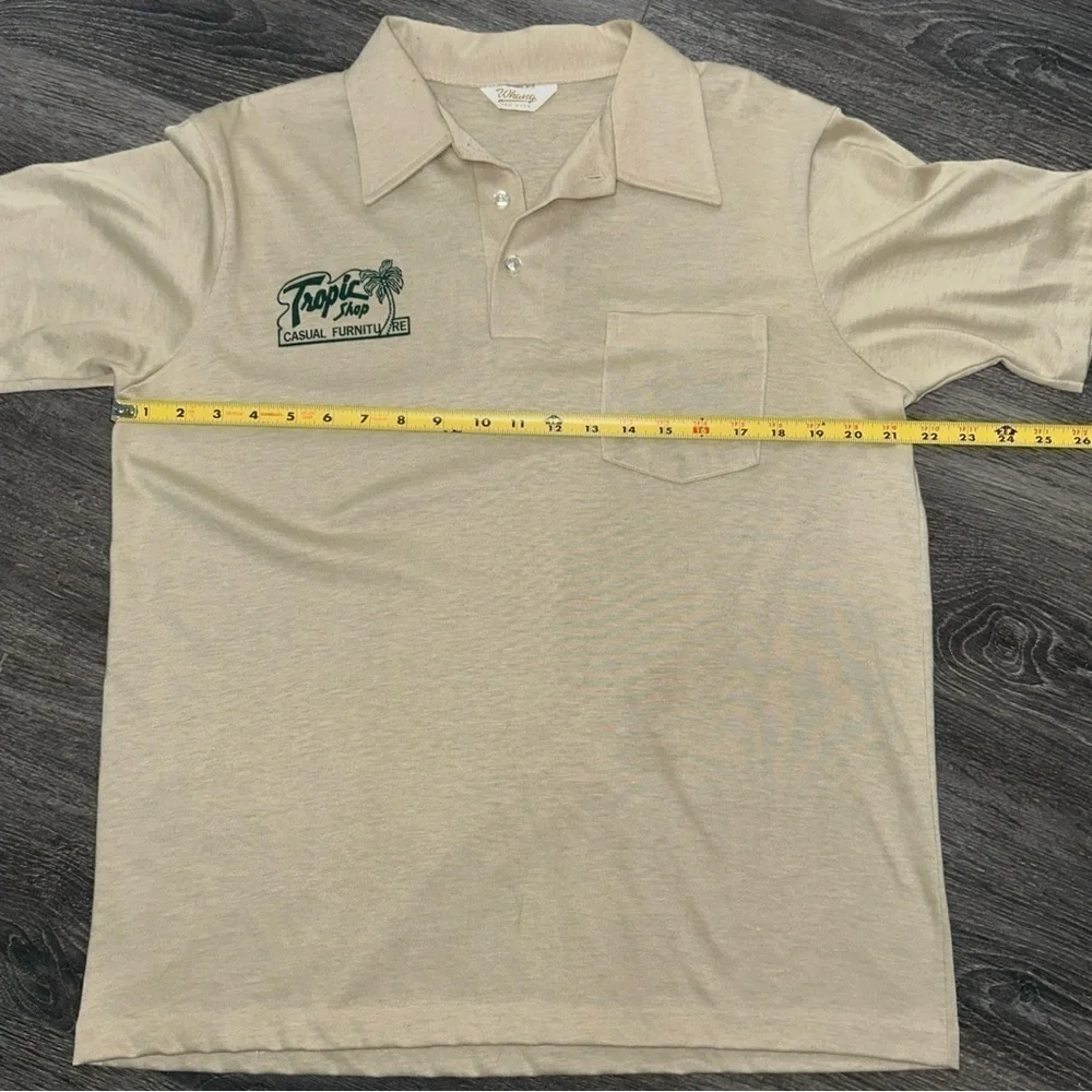 Vintage Men’s Tropic Shop Casual Furniture Bowling Style Polo Size M